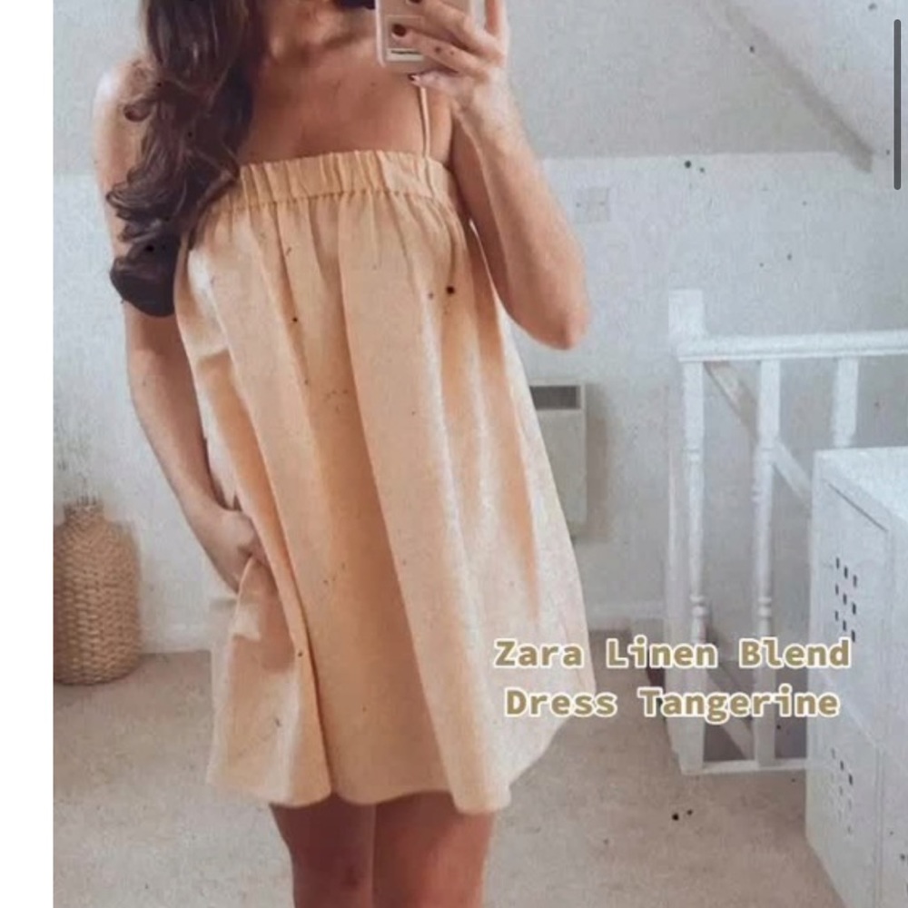 Zara Linen Blend Mini Dress - Picture 3 of 4